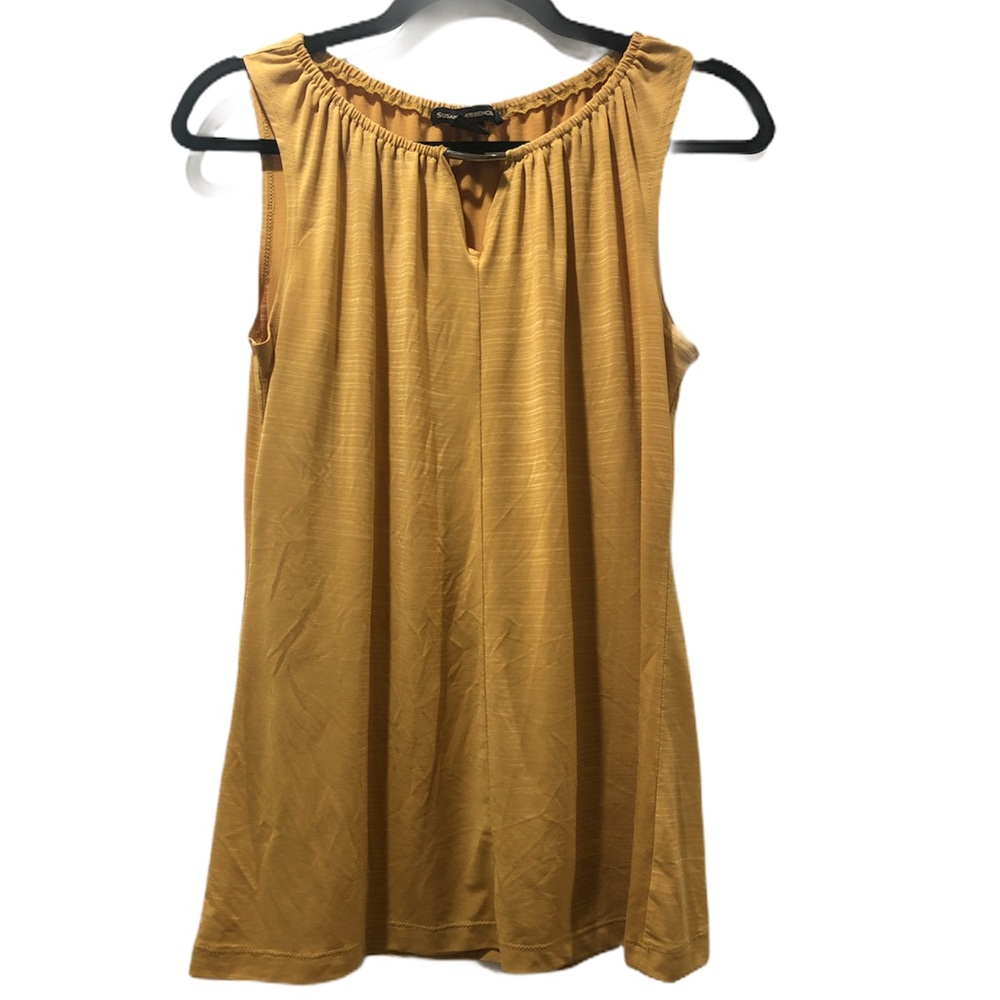 🔥3/$25 Susan Lawrence Yellow Sleeveless Blouse